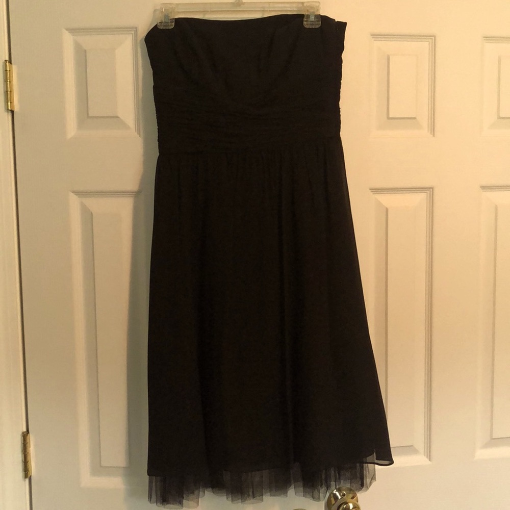 Black Ann Taylor strapless dress
